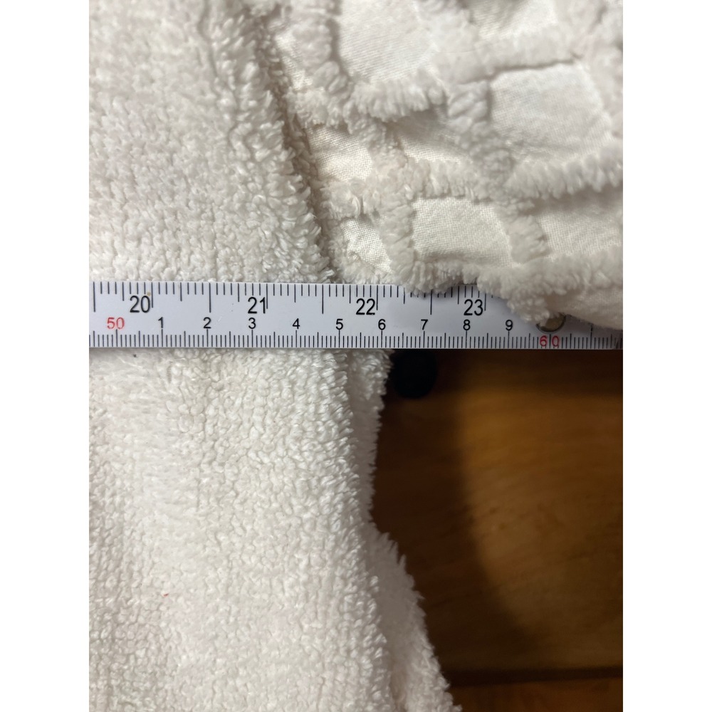 Victoria's Secret Plush Robe Full Length Cream White Textured Sleeve L Cozy Chic - Picture 3 of 11